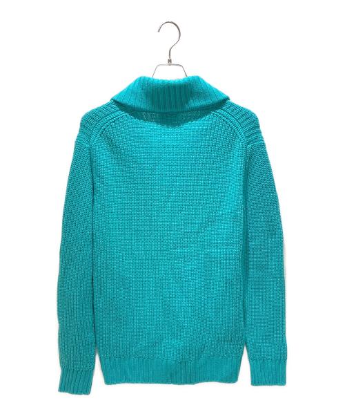 HERMES（エルメス）HERMES (エルメス) ショールカラーカシミヤニットカーディガン スカイブルー サイズ:FREEの古着・服飾アイテム