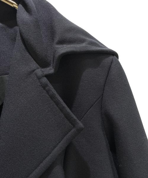 LOEWE（ロエベ）LOEWE (ロエベ) ダブルブレストセーラーカラーフリルコート ネイビー サイズ:36の古着・服飾アイテム