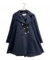 LOEWE（ロエベ）の古着「ダブルブレストセーラーカラーフリルコート」｜ネイビー