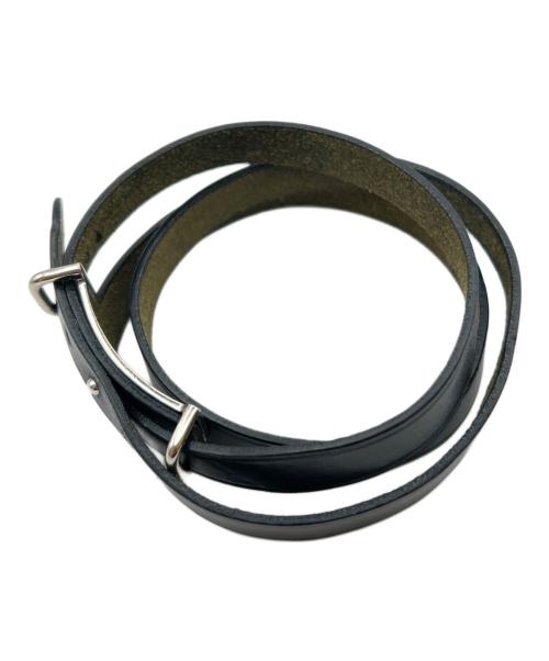 HERMES（エルメス）HERMES (エルメス) API 2 Triple Wrap Leather Bracelet アピ2 3連レザーブレスレット ブラックの古着・服飾アイテム