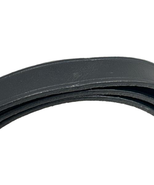 HERMES（エルメス）HERMES (エルメス) API 2 Triple Wrap Leather Bracelet アピ2 3連レザーブレスレット ブラックの古着・服飾アイテム