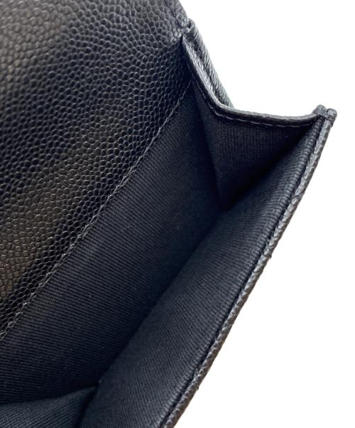 CHANEL（シャネル）CHANEL (シャネル) キャビアスキン マトラッセ ウォレット ブラック サイズ:-の古着・服飾アイテム