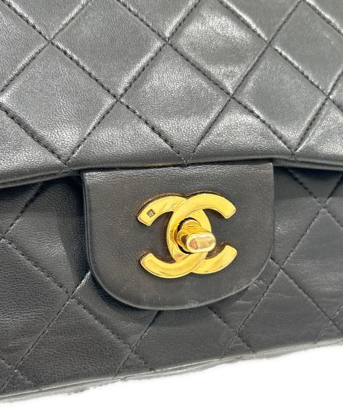 CHANEL（シャネル）CHANEL (シャネル) Classic Matelassé Bag マトラッセ25 Ｗフラップチェーンショルダーバッグ ブラック サイズ:25の古着・服飾アイテム