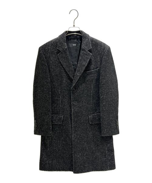 HUGO BOSS（ヒューゴ ボス）HUGO BOSS (ヒューゴ ボス) チェスターコート ブラック サイズ:46の古着・服飾アイテム