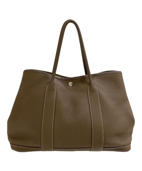 HERMES（エルメス）HERMES (エルメス) ガーデンパーティMM/エトゥープ/ネゴンダ/□O刻印:2011年製 エトゥープ サイズ:MMの古着・服飾アイテム