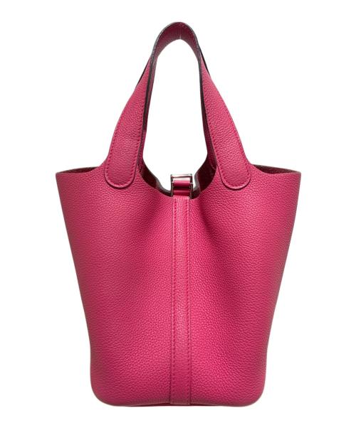 HERMES（エルメス）HERMES (エルメス) ピコタンロックPM/トリヨンクレマンス/ローズショッキング/U刻印2022年製/シルバー金具/ハンドバック ローズショキング サイズ:PMの古着・服飾アイテム