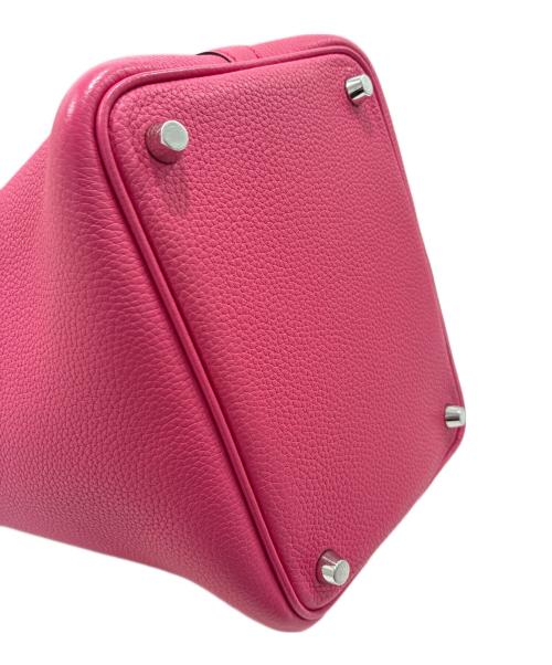 HERMES（エルメス）HERMES (エルメス) ピコタンロックPM/トリヨンクレマンス/ローズショッキング/U刻印2022年製/シルバー金具/ハンドバック ローズショキング サイズ:PMの古着・服飾アイテム