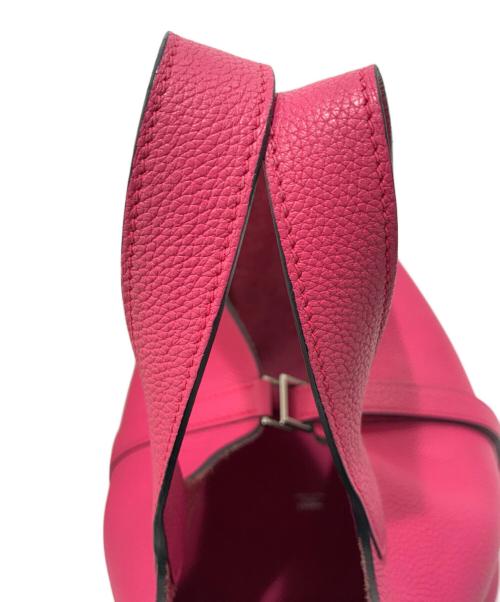 HERMES（エルメス）HERMES (エルメス) ピコタンロックPM/トリヨンクレマンス/ローズショッキング/U刻印2022年製/シルバー金具/ハンドバック ローズショキング サイズ:PMの古着・服飾アイテム