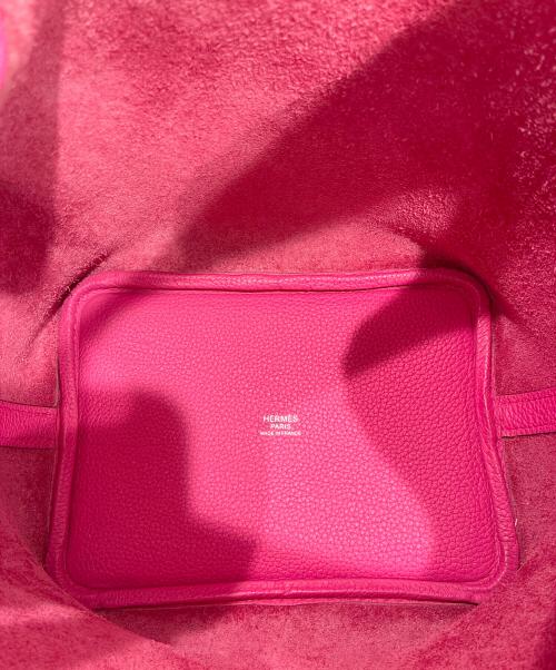 HERMES（エルメス）HERMES (エルメス) ピコタンロックPM/トリヨンクレマンス/ローズショッキング/U刻印2022年製/シルバー金具/ハンドバック ローズショキング サイズ:PMの古着・服飾アイテム