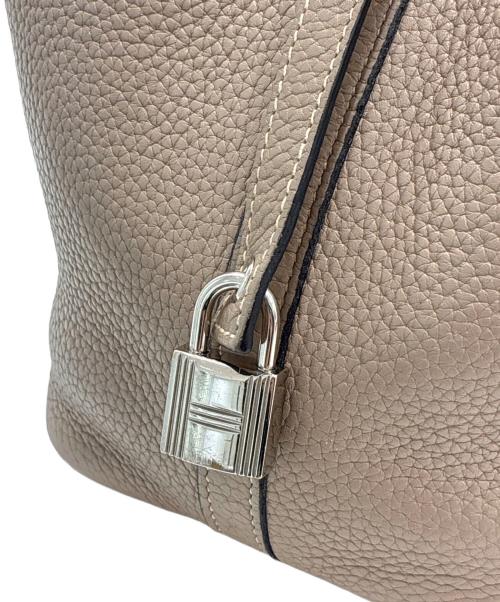 HERMES（エルメス）HERMES (エルメス) ピコタンロックPM/トリヨンクレマンス/トゥルティエールグレー/□Ｎ刻印2010年製/シルバー金具/ハンドバッグ トゥルティエールグレー サイズ:PMの古着・服飾アイテム