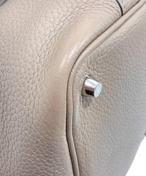 HERMES（エルメス）HERMES (エルメス) ピコタンロックPM/トリヨンクレマンス/トゥルティエールグレー/□Ｎ刻印2010年製/シルバー金具/ハンドバッグ トゥルティエールグレー サイズ:PMの古着・服飾アイテム