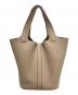 HERMES (エルメス) ピコタンロックPM/トリヨンクレマンス/トゥルティエールグレー/□Ｎ刻印2010年製/シルバー金具/ハンドバッグ トゥルティエールグレー サイズ:PM：420000円