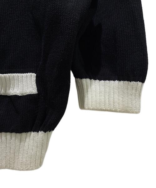 PRADA（プラダ）PRADA (プラダ) 三角ロゴ クロップド コットン クルーネックセーター ブラック サイズ:40の古着・服飾アイテム