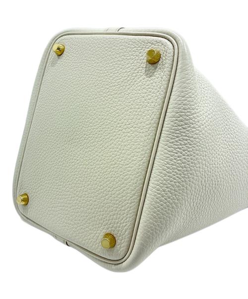 HERMES（エルメス）HERMES (エルメス) ピコタンロックPM/トリヨンクレマンス/べトン/U刻印2022年製/ゴールド金具/ハンドバッグ ベトン×ゴールド金具 サイズ:PMの古着・服飾アイテム