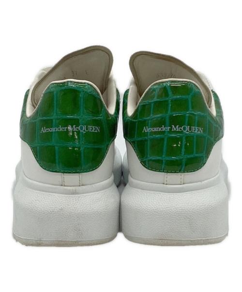 ALEXANDER McQUEEN（アレキサンダーマックイーン）ALEXANDER McQUEEN (アレキサンダーマックイーン) LARRYレザースニーカー　553770 ホワイト×グリーン サイズ:37の古着・服飾アイテム