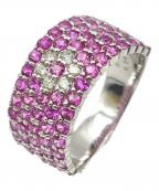 NO BRANDノーブランド）の古着「Pink Sapphire Diamond Ring ピンクサファイヤダイヤリング」