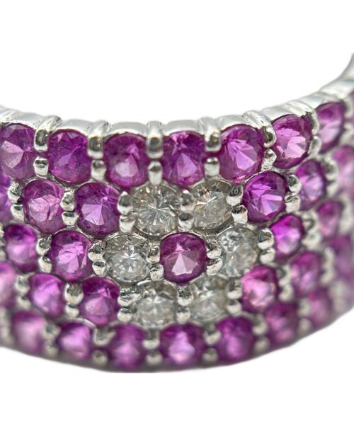 NO BRAND（ノーブランド）NO BRAND (ノーブランド) Pink Sapphire Diamond Ring ピンクサファイヤダイヤリング サイズ:15号の古着・服飾アイテム