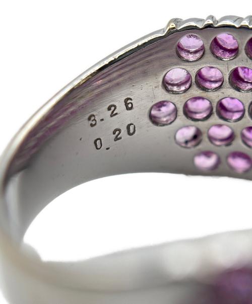 NO BRAND（ノーブランド）NO BRAND (ノーブランド) Pink Sapphire Diamond Ring ピンクサファイヤダイヤリング サイズ:15号の古着・服飾アイテム