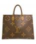 LOUIS VUITTON（ルイ ヴィトン）の古着「LOUIS VUITTON/オンザゴーGM/トートバッグ」｜ブラウン