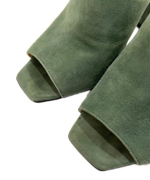 JIMMY CHOO（ジミーチュウ）JIMMY CHOO (ジミーチュウ) Suede rhinestone pumps スウェードラインストーンパンプス 204BAIA グリーン サイズ:38の古着・服飾アイテム