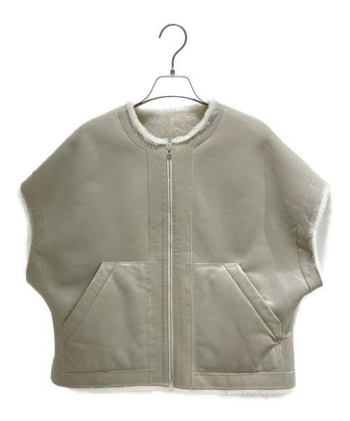 CYCLAS（シクラス）CYCLAS (シクラス) リバーシブルムートンショートジレ アイボリー サイズ:34 未使用品の古着・服飾アイテム