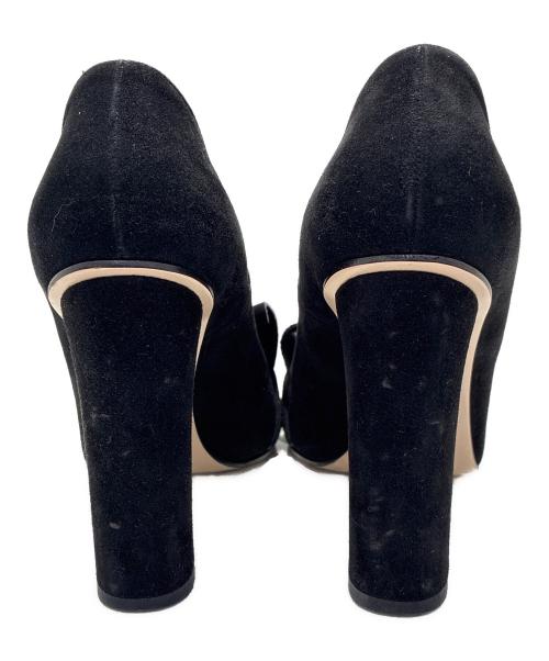 GUCCI（グッチ）GUCCI (グッチ) Suede GG Marmont heel pumps スウェードGGマーモントヒールパンプス 408206 ブラック サイズ:37 1/2の古着・服飾アイテム