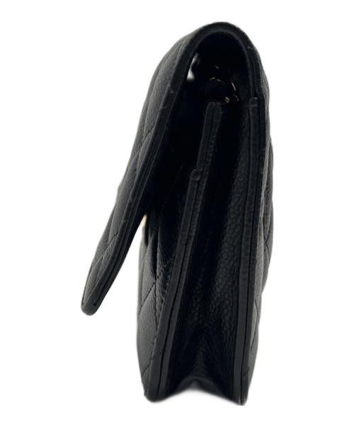 CHANEL（シャネル）CHANEL (シャネル) マトラッセチェーンショルダーウォレット ブラックの古着・服飾アイテム