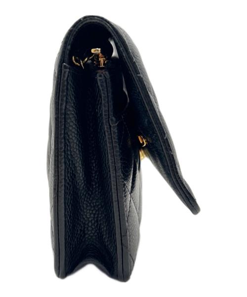 CHANEL（シャネル）CHANEL (シャネル) マトラッセチェーンショルダーウォレット ブラックの古着・服飾アイテム