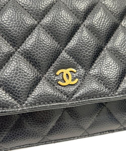 CHANEL（シャネル）CHANEL (シャネル) マトラッセチェーンショルダーウォレット ブラックの古着・服飾アイテム