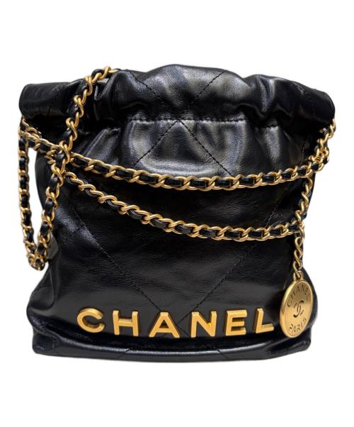 CHANEL（シャネル）CHANEL (シャネル) シャネル22 ミニ ブラック×ゴールド金具 サイズ:ミニの古着・服飾アイテム