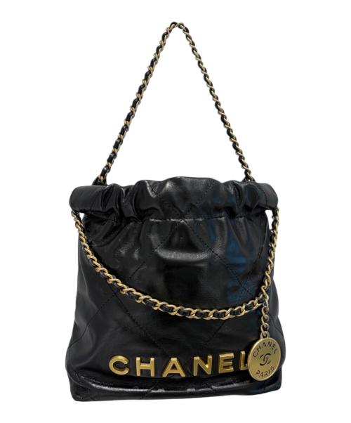 CHANEL（シャネル）CHANEL (シャネル) シャネル22 ミニ ブラック×ゴールド金具 サイズ:ミニの古着・服飾アイテム
