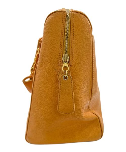 CHANEL（シャネル）CHANEL (シャネル) ココマークトートバッグ　キャビアスキン オレンジの古着・服飾アイテム