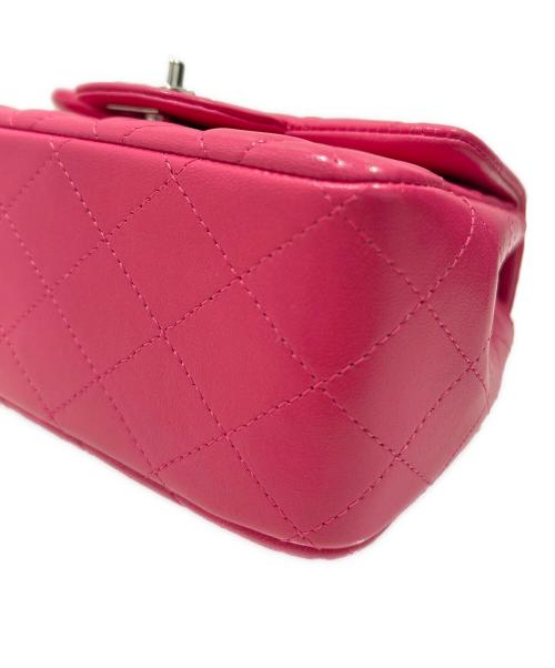 CHANEL（シャネル）CHANEL (シャネル) Mini Matelasse（ミニマトラッセ） ピンク×シルバー金具 サイズ:ミニ/miniの古着・服飾アイテム