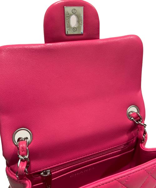 CHANEL（シャネル）CHANEL (シャネル) Mini Matelasse（ミニマトラッセ） ピンク×シルバー金具 サイズ:ミニ/miniの古着・服飾アイテム