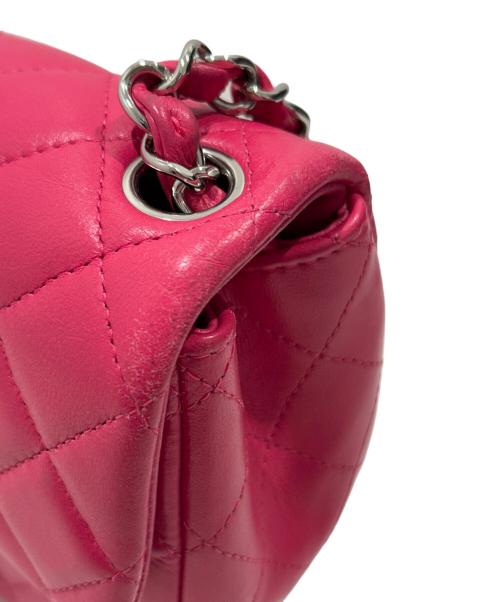 CHANEL（シャネル）CHANEL (シャネル) Mini Matelasse（ミニマトラッセ） ピンク×シルバー金具 サイズ:ミニ/miniの古着・服飾アイテム