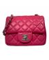 CHANEL（シャネル）の古着「Mini Matelasse（ミニマトラッセ）」｜ピンク×シルバー金具