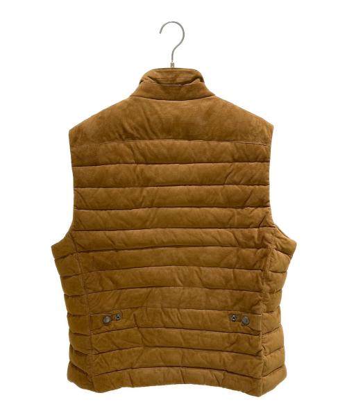POLO RALPH LAUREN（ポロ・ラルフローレン）POLO RALPH LAUREN (ポロ・ラルフローレン) キルテッドスエード中綿ベスト 710689218001 ブラウン サイズ:XLの古着・服飾アイテム