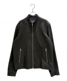 theory（セオリー）の古着「Morvek Zip Leather Jacket」｜ブラック