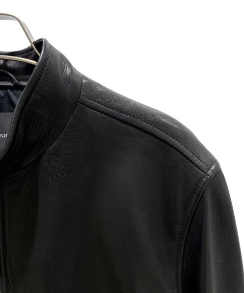 theory（セオリー）theory (セオリー) Morvek Zip Leather Jacket ブラック サイズ:Lの古着・服飾アイテム