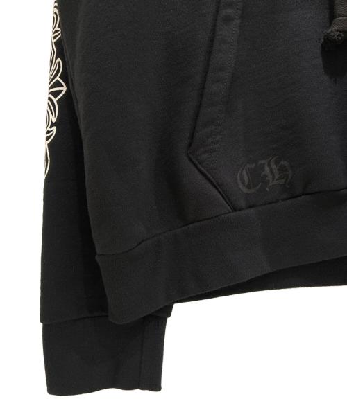 CHROME HEARTS（クロムハーツ）CHROME HEARTS (クロムハーツ) Horseshoe Floral Hoodie/ホースシューフローラルフーディーパーカー ブラック サイズ:XLの古着・服飾アイテム
