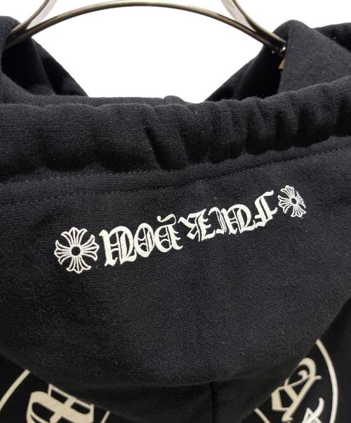 CHROME HEARTS（クロムハーツ）CHROME HEARTS (クロムハーツ) Horseshoe Floral Hoodie/ホースシューフローラルフーディーパーカー ブラック サイズ:XLの古着・服飾アイテム