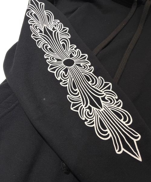 CHROME HEARTS（クロムハーツ）CHROME HEARTS (クロムハーツ) Horseshoe Floral Hoodie/ホースシューフローラルフーディーパーカー ブラック サイズ:XLの古着・服飾アイテム