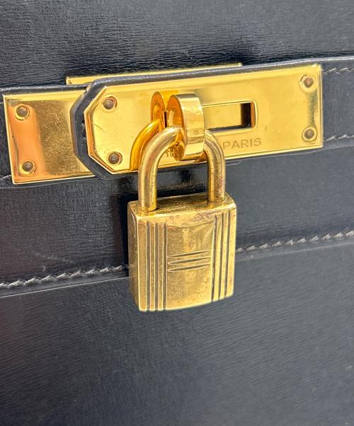 HERMES（エルメス）HERMES (エルメス) ケリー32 外縫い/ブラック/ゴールド金具/ボックスカーフ/〇N刻印:1984年製 ブラック サイズ:32の古着・服飾アイテム