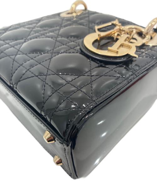 Christian Dior（クリスチャン ディオール）Christian Dior (クリスチャン ディオール) Lady Dior バッグ ミニ/パテントレザー/ゴールド金具 ブラック サイズ:ミニの古着・服飾アイテム