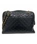 CHANEL（シャネル）の古着「ダブルチェーンショルダーバッグ」｜ブラック×ゴールド金具