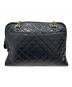 CHANEL (シャネル) ダブルチェーンショルダーバッグ ブラック×ゴールド金具：230000円