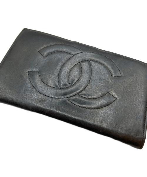 CHANEL（シャネル）CHANEL (シャネル) ココマークロングウォレット ブラック サイズ:-の古着・服飾アイテム