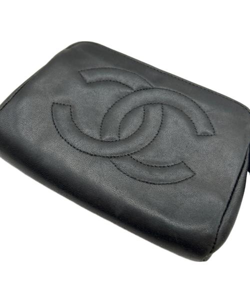 CHANEL（シャネル）CHANEL (シャネル) ココマークポーチ ブラック サイズ:-の古着・服飾アイテム