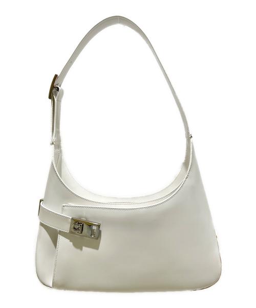 Salvatore Ferragamo（サルヴァトーレ フェラガモ）Salvatore Ferragamo (サルヴァトーレ フェラガモ) ガンチーニバックルショルダーバッグ ホワイト サイズ:-の古着・服飾アイテム