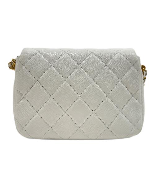 CHANEL（シャネル）CHANEL (シャネル) ミニマトラッセ  ホワイト×ゴールド金具 サイズ:mini/ミニの古着・服飾アイテム